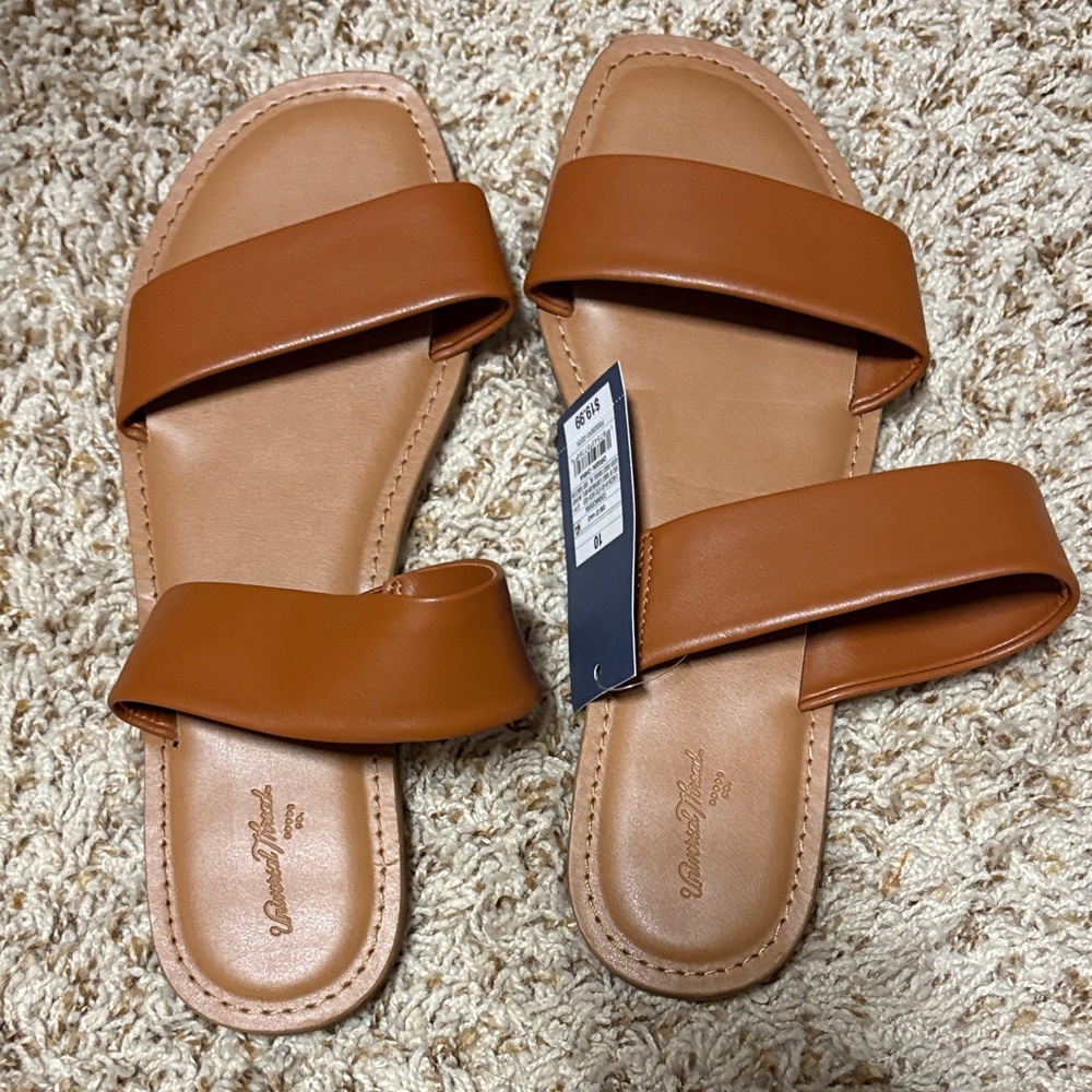 Brown Leather Sandals NWT size 10